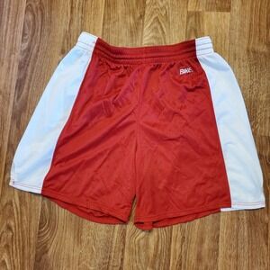 Vintage Bike Shorts Men Large Red White Mesh USA Made Gym Athletic